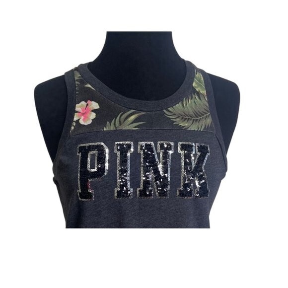 VS PINK | Floral Bling Tank Top Size Small - Picture 7 of 7